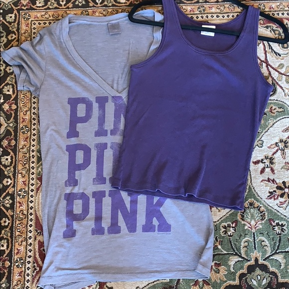 3/$25!Victoria Secret Pink Tee X’s2 Size Medium - Picture 1 of 10